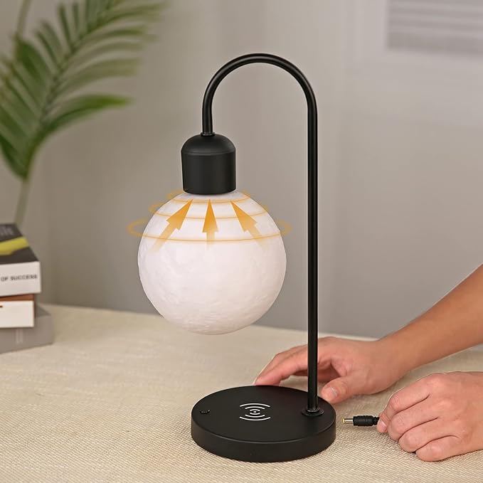 Levitating Moon Lamp with Wireless Charger