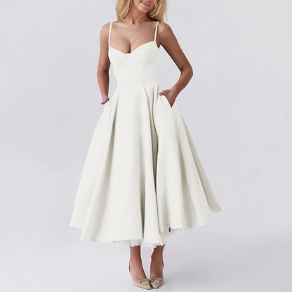 Womens Homecoming Dresses-Spaghetti Straps Corset Dress Floral Cocktail Dress Low Cut Lace Maxi Prom Dresses