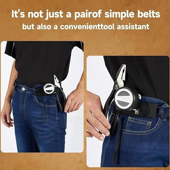 Buckleless Belt Hook, Tactical Metal Hook Elastic Belt, Unisex Buckle-Less Invisible Waist Belts for Work & Edc