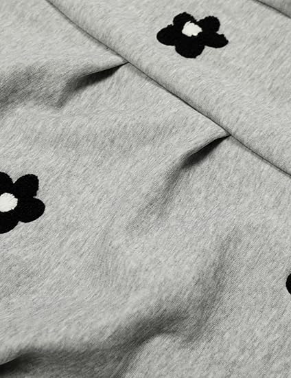 Aelfric Eden Baggy Wide Leg Sweatpants Flower Embroidery Casual Y2K Elastic Drawstring Lantern Barrel Lounge Trouser Pants