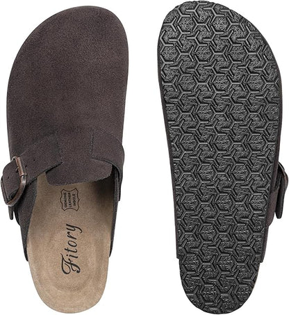 Suede Slip Clogs For Women