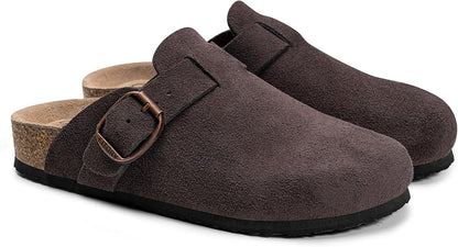 Suede Slip Clogs For Women