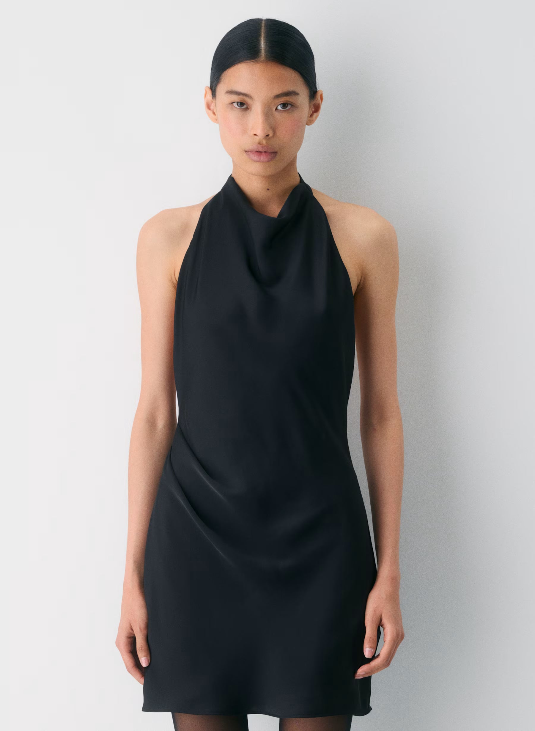 Babaton Mini Dress in Black  Front View