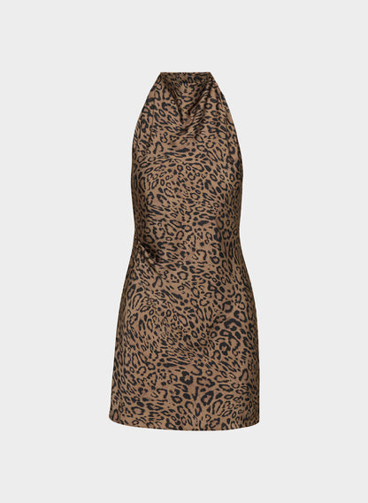 Babaton Mini Dress Cheetah Print  Back View