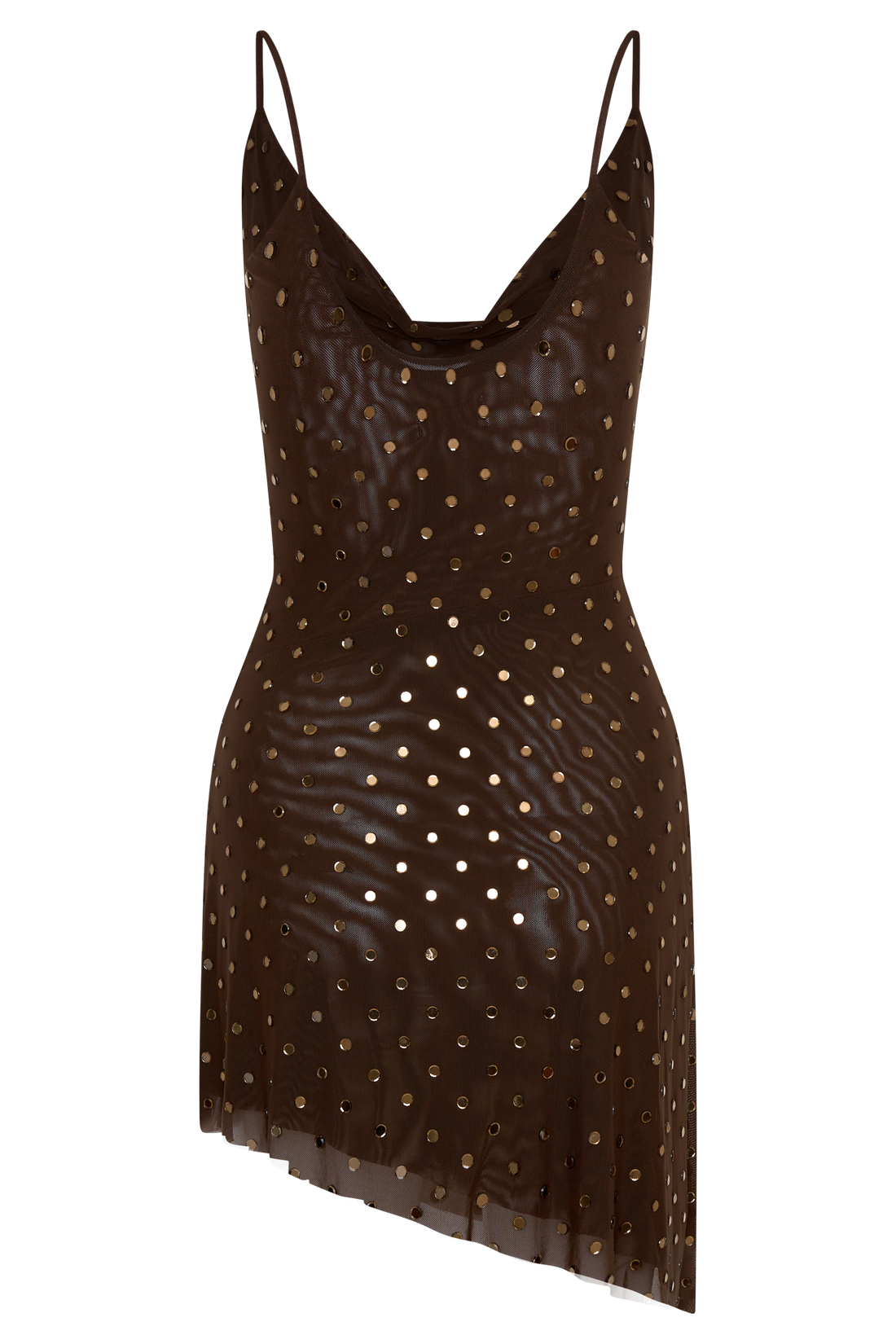 Diamante Cowl Mini Dress