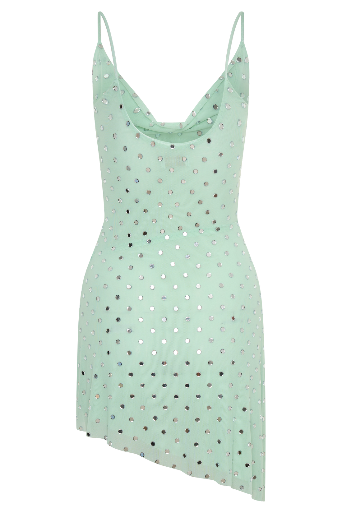 Diamante Cowl Mini Dress