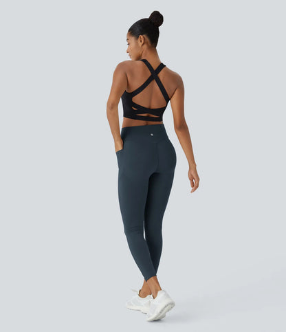 Halara UltraSculpt™ High Waisted Scrunch Butt Lifting Tummy Control Pocket Shaping Training Leggings