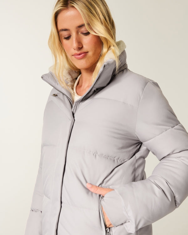 Faux Fur-Lined All-Weather Puffer Jacket