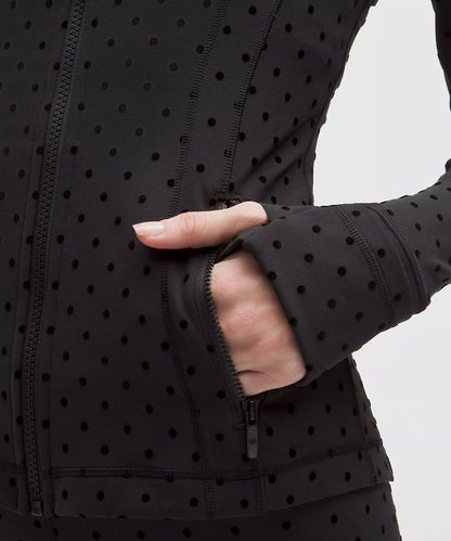 Polka Texture Flocked Jacket