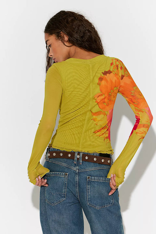 Lilly Printed Long Sleeve Top