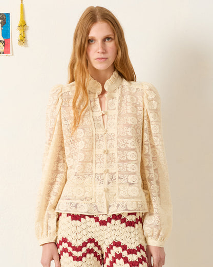 Artemis Alabaster Lace Shirt