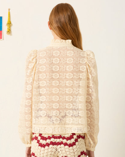 Artemis Alabaster Lace Shirt