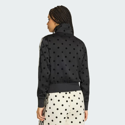 SATIN POLKA DOTS WIDE LEG PANT &  TT TRACK TOP