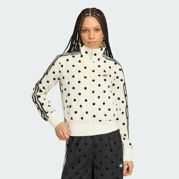 SATIN POLKA DOTS WIDE LEG PANT &  TT TRACK TOP