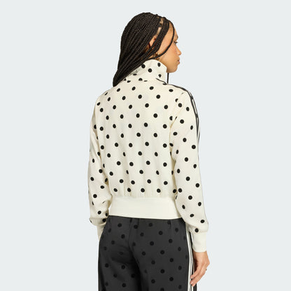 SATIN POLKA DOTS WIDE LEG PANT &  TT TRACK TOP