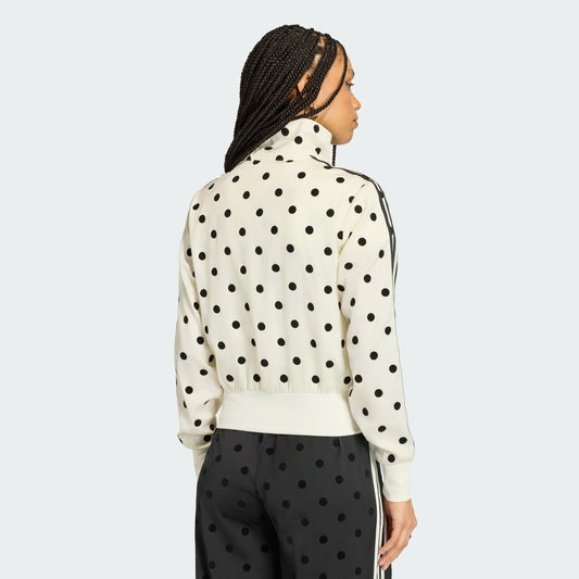 SATIN POLKA DOTS WIDE LEG PANT &  TT TRACK TOP