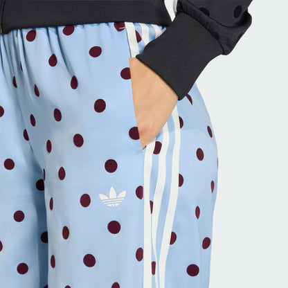SATIN POLKA DOTS WIDE LEG PANT &  TT TRACK TOP
