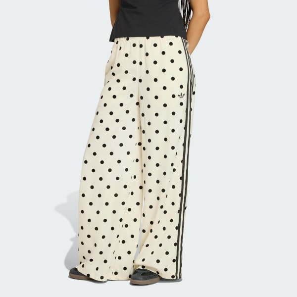 SATIN POLKA DOTS WIDE LEG PANT &  TT TRACK TOP