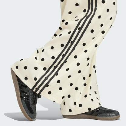SATIN POLKA DOTS WIDE LEG PANT &  TT TRACK TOP