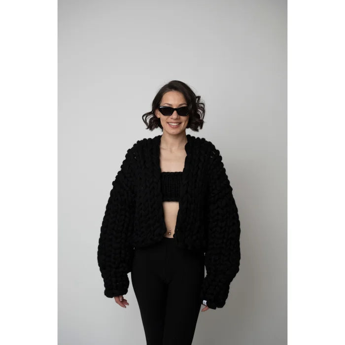 Monochrome Chunky Cardigan