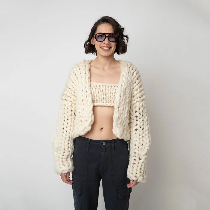 Monochrome Chunky Cardigan