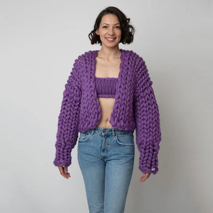 Monochrome Chunky Cardigan