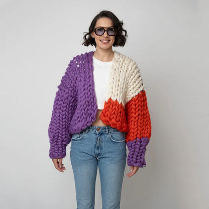 Monochrome Chunky Cardigan