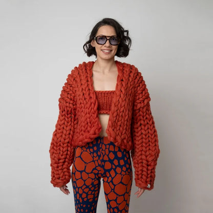 Monochrome Chunky Cardigan