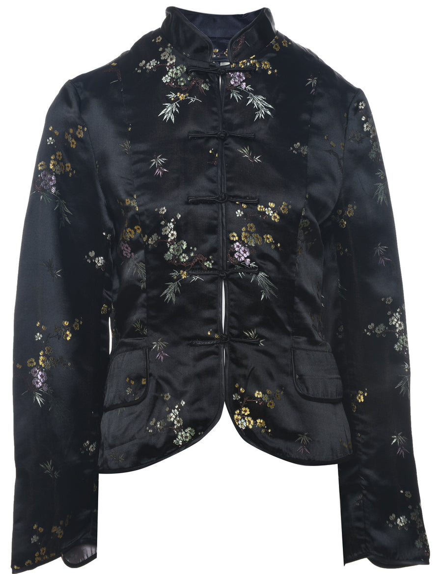 Vintage Floral Print Evening Jacket