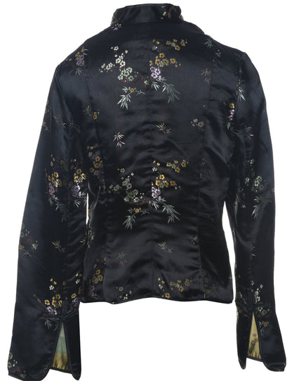 Vintage Floral Print Evening Jacket