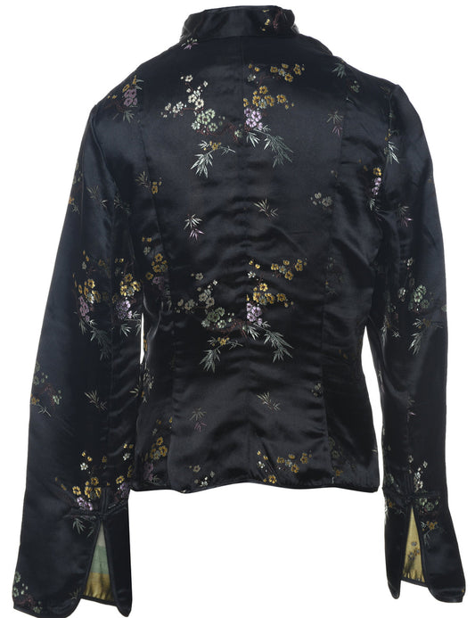 Vintage Floral Print Evening Jacket