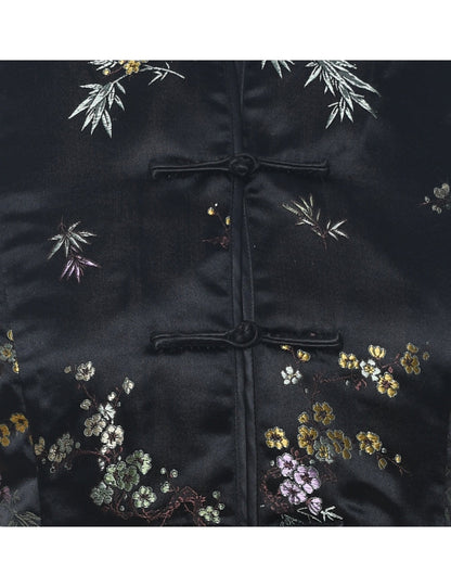Vintage Floral Print Evening Jacket