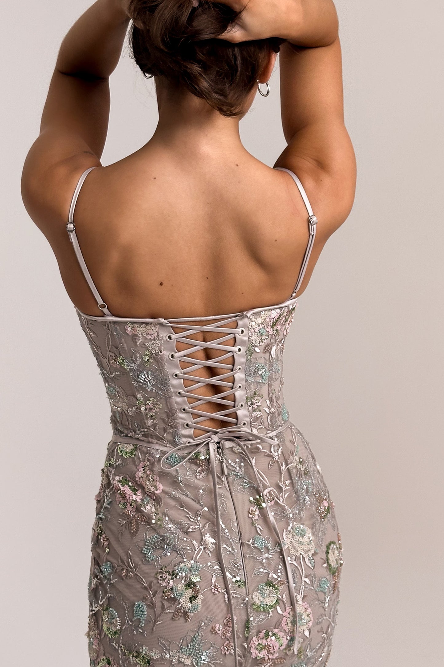 Naima Hand-Beaded Embellished Corset Maxi Dress