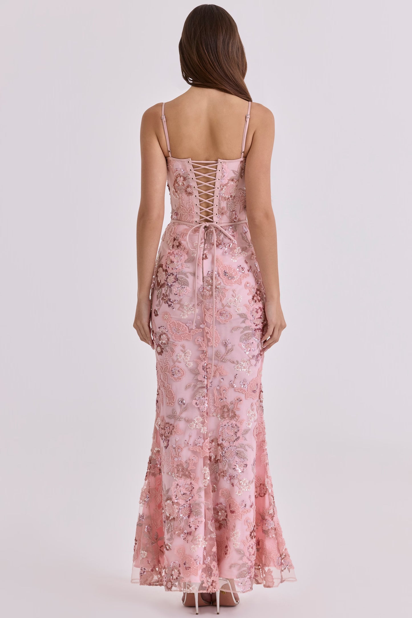Naima Hand-Beaded Embellished Corset Maxi Dress