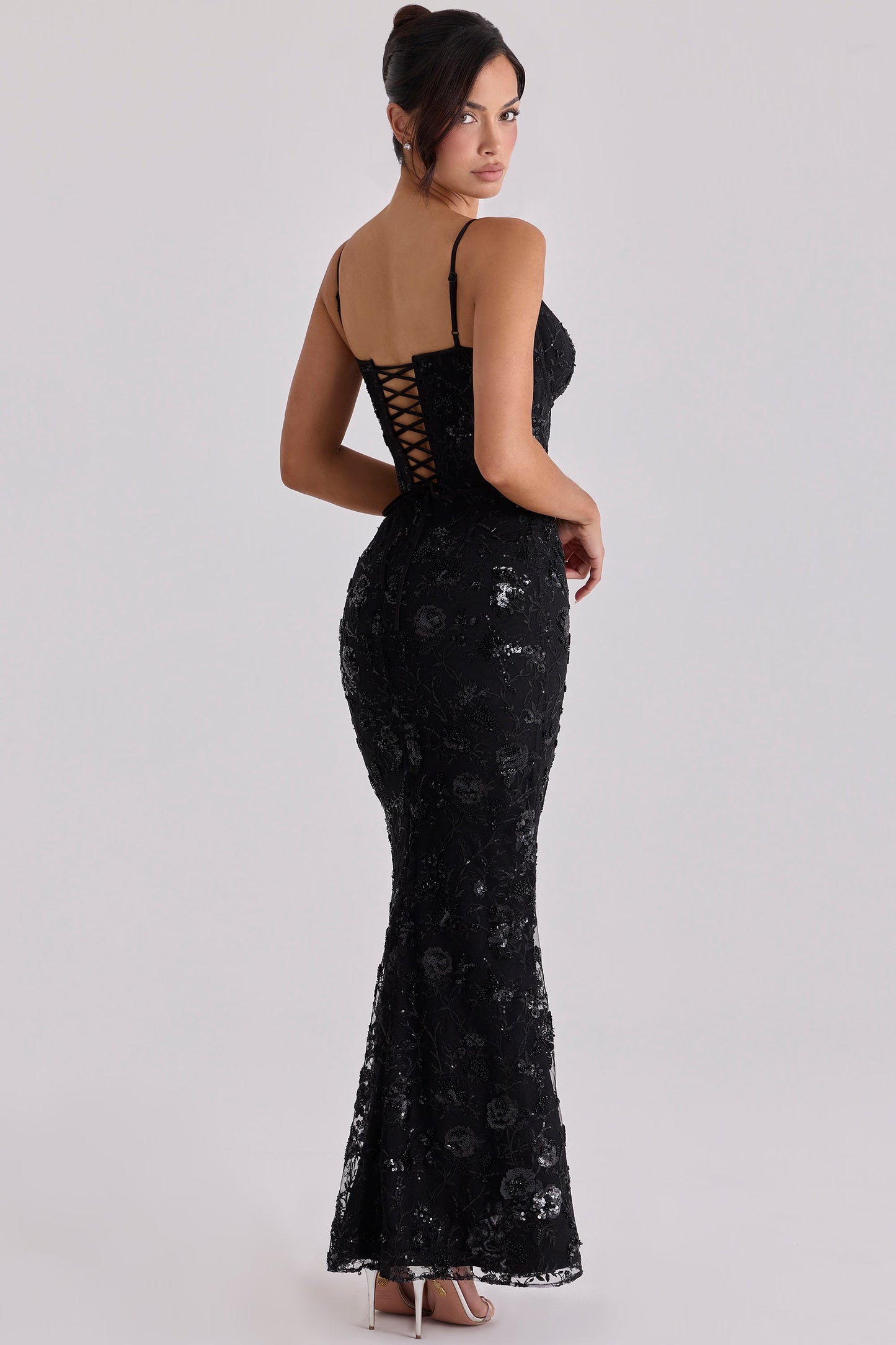 Naima Hand-Beaded Embellished Corset Maxi Dress