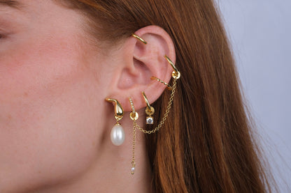 Elegance Gold Plated Multi Hoops Set