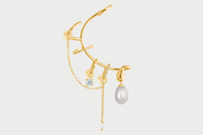 Elegance Gold Plated Multi Hoops Set